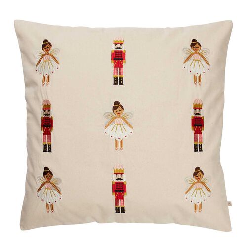 Broste Fairy Tale Cushion 50x50cm - Red/Off White